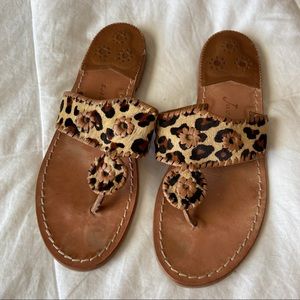 Jack Rogers Leopard and Leather Sandals
